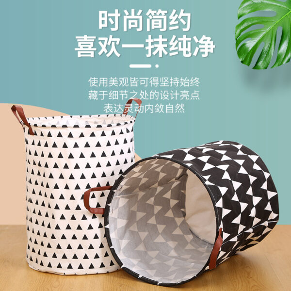 Wholesale Cotton and Linen Dirty Clothes Basket Storage Bucket