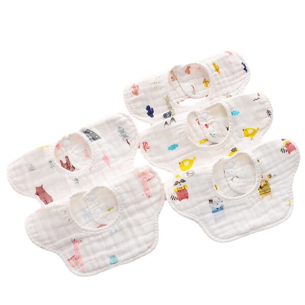 Wholesale 8 Layers Baby Cotton Gauze Bibs OLY-BC-QM004