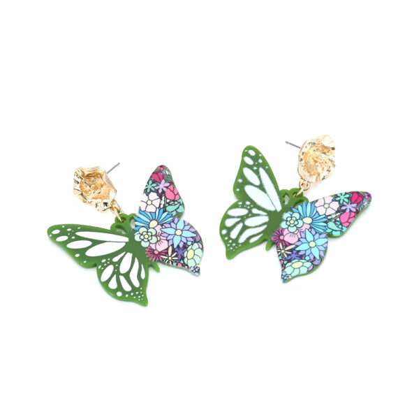 Wholesale Colored Acrylic Butterfly Earrings