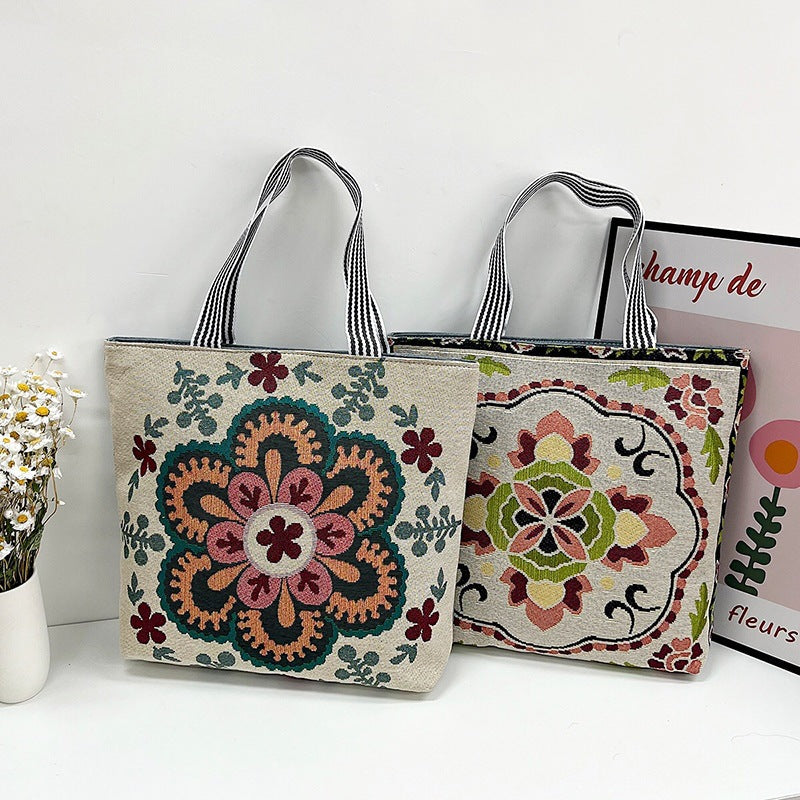 Wholesale Canvas Vintage Print Tote Bag