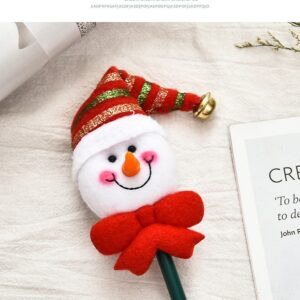 Striped Hat Snowman 3 / Green Pen Holder