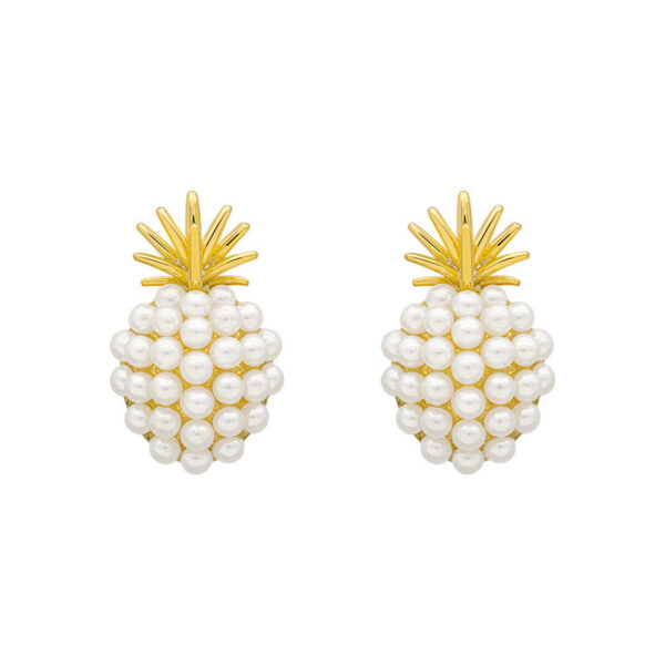 O1CN01g1jLQx1yaYrAOzjYy_2215209296595-0-cib Wholesale S925 Silver Needle Small Pearl Pineapple Stud Earrings