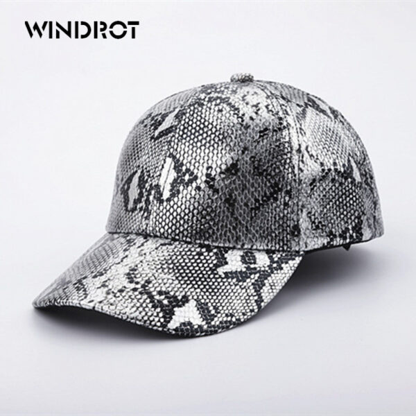Wholesale Polyester Snake-like Leather Baseball Cap