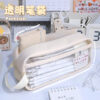Wholesale PVC Transparent Large-capacity Visible Pencil Case