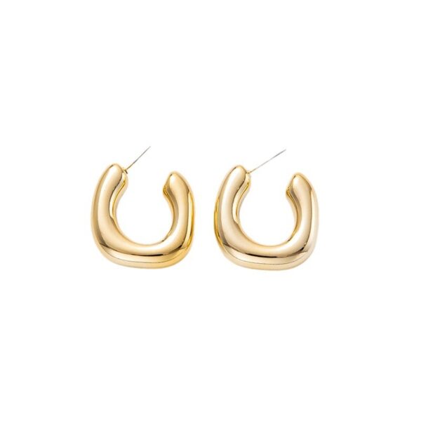 Wholesale C-shaped Electroplating Simple Plain Ring Acrylic Earrings