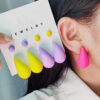 Wholesale Colorful Water Drop Acrylic Earrings Set