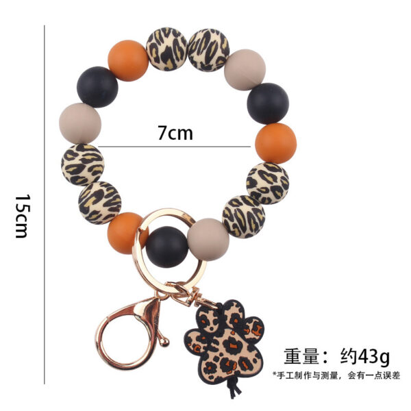 Wholesale Water Transfer Silicone Pearl Cartoon Dog Claws and Pendant Bracelet Keychain