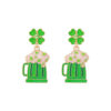 O1CN01g7spmq2JjMVQuVRRz_3025409457-0-cib Wholesale St. Patrick's Four-leaf Clover Alloy Oil-drip Diamond Beer Mug Earrings