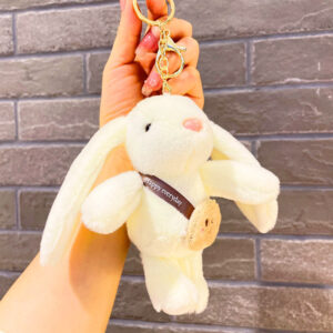 Plush satchel long-eared rabbit-white