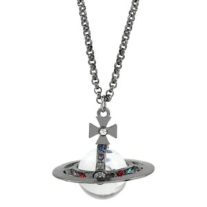 Xl1547-2 black saturn necklace