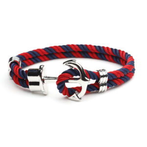 Blue red rope Silver Buckle / Size 19cm