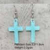 Wholesale Stylish Glitter Cross Resin Drop Earrings