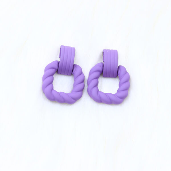 Wholesale Square Semi-circular Splicing Acrylic Earrings
