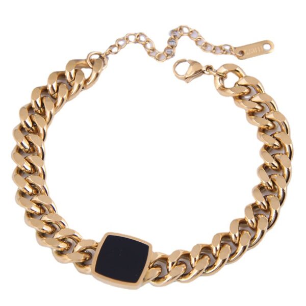 Wholesale Simple Four Square Titanium Steel Bracelet