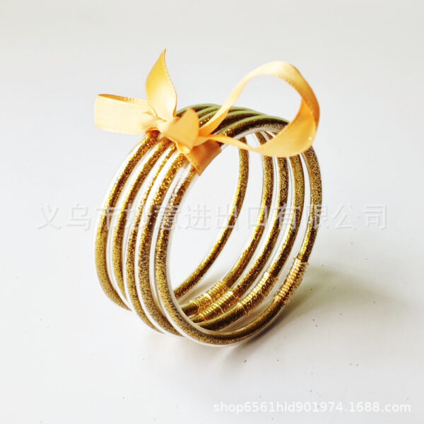 O1CN01gEsvfn2E5RvgzbcDr_2210959578693-0-cib Wholesale Silicone Women's Bow Gold Powder Bracelet