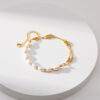 Wholesale Pearl Gold Plated Double Copper Bracelet