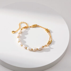 O1CN01gFU8Ft2JGxo3Lj2hP__1871609395-0-cib Wholesale Pearl Gold Plated Double Copper Bracelet