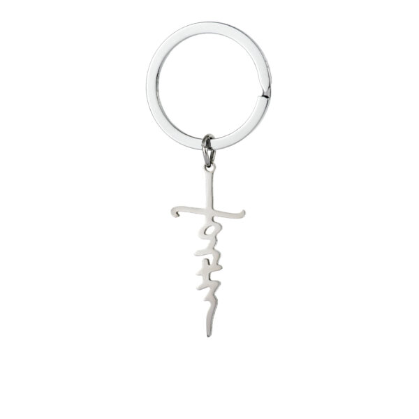 O1CN01gGfxL62CMH84Isjto_1625548459-0-cib Wholesale Stainless Steel Alphabet Cross Keychain