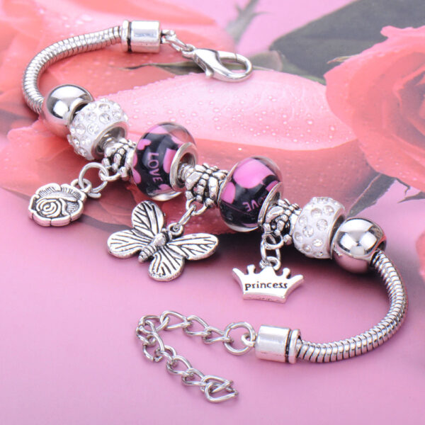 O1CN01gGqtbL1Fdcm3xRcIS_2200735560510-0-cib Wholesale Butterfly Pendant Multicolor Beaded DIY Bracelet