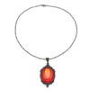 Wholesale Gothic Acrylic Embossed Crystal Pendant Necklaces