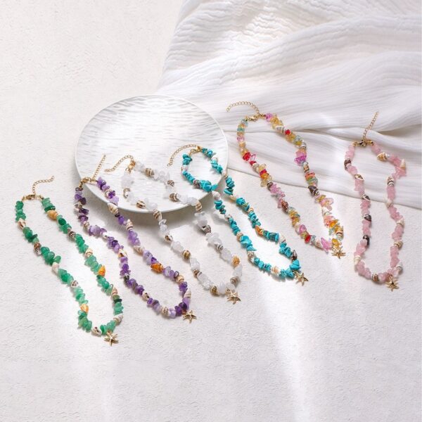 O1CN01gHg0JG1acLsgxyfTt_3314453350-0-cib Wholesale Conch Rice Beads Turquoise Beach Starfish Shell Crystal Beads Bracelet