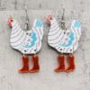 O1CN01gIwvVy26rWUg2TS6l_2209785017715-0-cib Wholesale Funny High Heels Polka Dot Rooster Acrylic Earrings