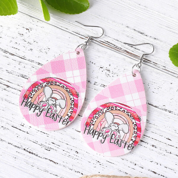 O1CN01gJDnKw1ZzPxmUaehU_2214986983265-0-cib Wholesale Jewelry Easter Bunny Plaid PU Leather Earrings