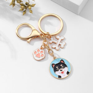 Wholesale Cartoon Pet Dog Metal Keychain