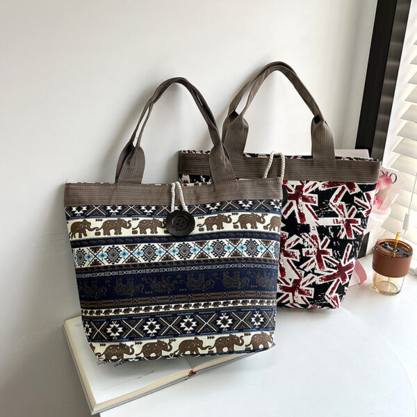 Wholesale Ethnic Style Large Capacity Canvas Bag