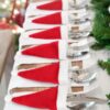Wholesale Santa Hat Cutlery Set Ornaments