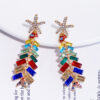 O1CN01gLQfU51K1Djv7k5L7_2863701103-0-cib Wholesale Christmas Alloy Diamond Christmas Tree Earrings