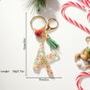Wholesale Cartoon Christmas Pattern Letter Acrylic Keychain