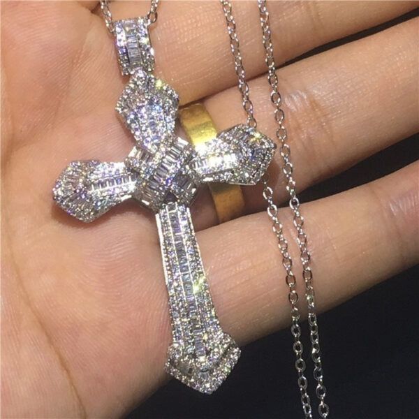 O1CN01gMHy1M1PSJA8ZKtPK__2206510641839-0-cib Wholesale Full Diamond Cross Alloy Necklaces