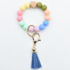 Wholesale Colorful Silicone Beaded Wrist Keychain