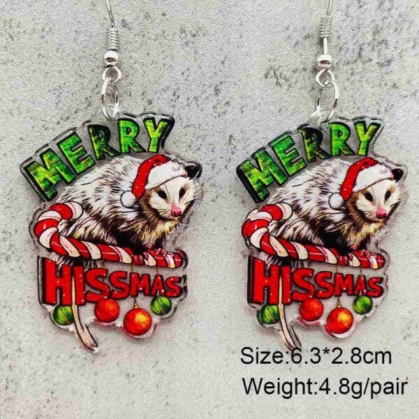 Wholesale Christmas Santa Claus Gingerbread Man Acrylic Christmas Earrings