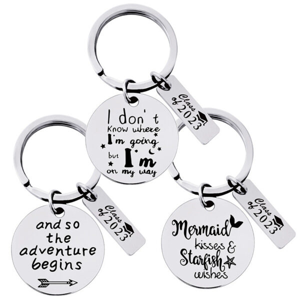 Wholesale Stainless Steel Graduation Season Lettering Keychain