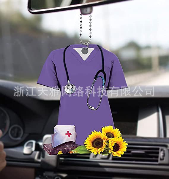 Wholesale Acrylic Nurse Uniform Car Hanging Decoration