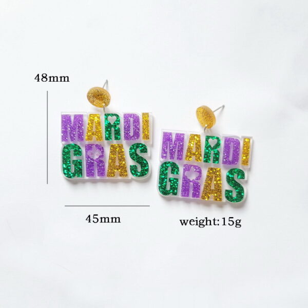 Wholesale Three Color Carnival Acrylic Earrings