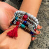 Wholesale Vintage Stacked Tassel Feather Bracelet Alloy Bracelet