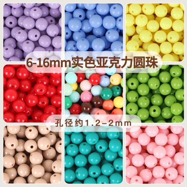 Wholesale Round Candy Colored Acrylic Beads