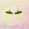 Wholesale Earrings Acrylic Halloween Funny Alien Fluorescent