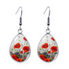 Wholesale Flowers Water Drop Glass Earrings