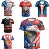 O1CN01gX0GFH1Y6AgARhjZ2_2215458823009-0-cib Wholesale American Independence Day Flag 3D Digital Printing Round Neck Casual T-Shirt