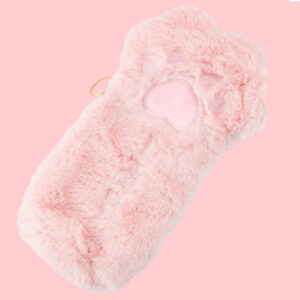 Plush cat claw pencil case (pink)