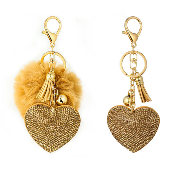 Wholesale Love Hair Ball Zinc Alloy Keychain
