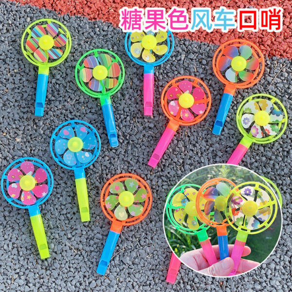 Wholesale children's toys Color windmill whistle  OLY-TOY-QM003