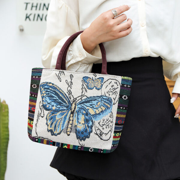 Wholesale Cotton and Linen Canvas Zipper Bag Small Cloth Bag