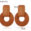 Wholesale Wooden Geometric Simple Earrings