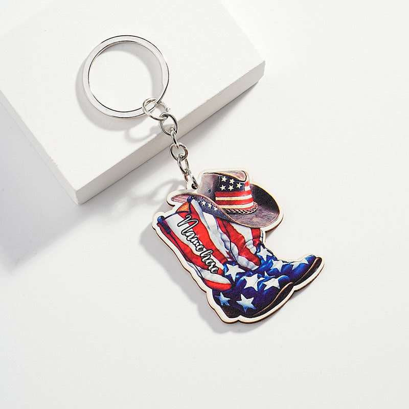 Wholesale Western Cowboy Leather Shoe Keychains
