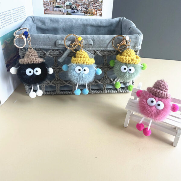 Wholesale cute cute little briquettes plush doll doll keychain